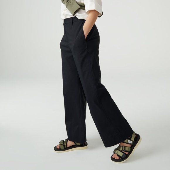 NWOT Vallier High Waisted Black Wide Chino Pant - Picture 2 of 13